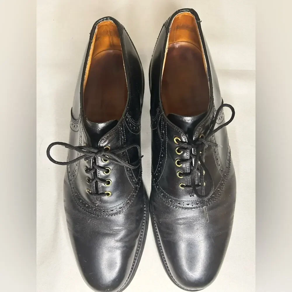 Vintage Sebago Black all leather oxford dress shoes men’s. Size 10.5